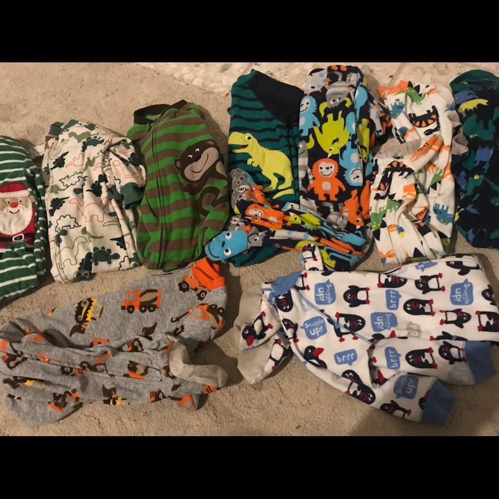 Fleece footie pajamas